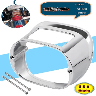 Cubierta de luz de freno trasera cromada para Harley Electra Tour Glide Road King FLHR Foto 1 de 4