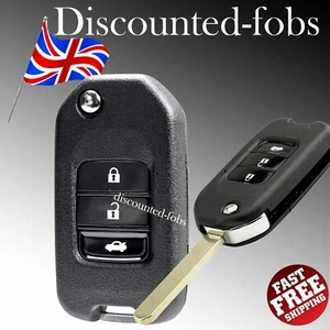 3 Tasten Fernbedienung Flip Schlüsselanhänger Hülle für Honda Civic City Accord Jazz HRV CRV - Bild 1 von 4