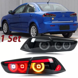 LH&RH LED Tail Lights For Mitsubishi Lancer EVO X 2008-2017 Smoked 4Pcs Rear - Picture 1 of 10