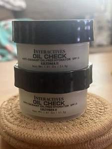 New Lot Of 2 Ultima II Interactives Oil Check Anti-Oxidant Oil-Free Hydrator SPF - Picture 1 of 5