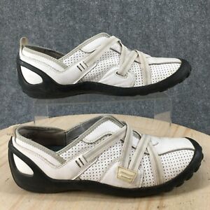 Privo by Clarks Shoes Womens 10 M Sneakers White Leather Round Toe Hook & Loop
