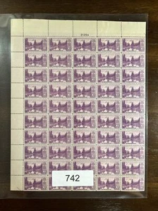742 US Mint Sheet, 3 cent National Parks,Mount Rainier, Violet,￼￼ Mint NH - Picture 1 of 3
