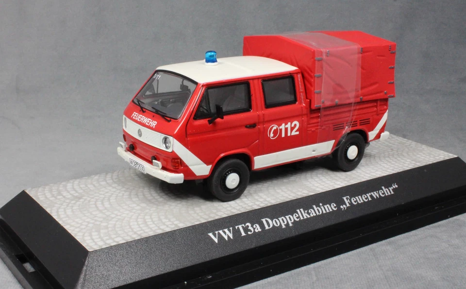 VW T3A Doppia Cabina Tela Pickup FEUERWEHR Premium Classixxs 11529 1/43 - Immagine 1 di 3