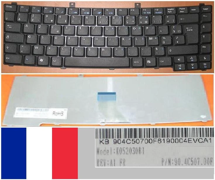 Tastiera AZERTY Francese Acer TM2300 2300 4000 4400 4500 90.4C507.00F K052030B1 - Immagine 1 di 1