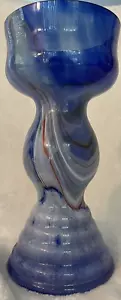 Vintage Murano Kunst Glas Vase mundgeblasen End of Day mehrfach gezogen Farben - Bild 1 von 8
