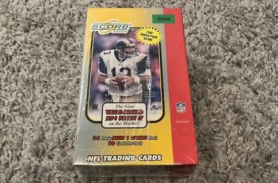 2001 SCORE FOOTBALL CARD BOX-POS.DREW BREES SP ROOKIES -INSERTS+FREE BRADY CARD - Image 1 of 3