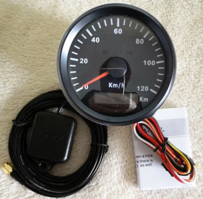 85MM GPS 120KM/H Speedometer with Turning Indicator For Car Truck Marine Red LED - Image 1 of 4