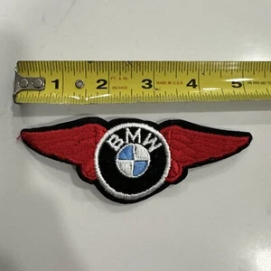 Parche rojo de alas de motocicletas BMW raro de colección - Imagen 1 de 5
