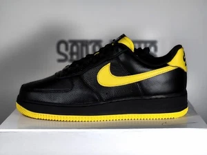 Nike Air Force 1 Low ID Thunder Black Tour Yellow Swoosh AJ 4 Retro All Sizes - Picture 1 of 13