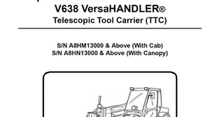 Bobcat V638 VersaHandler Telescopic Tool Carrier see S/N in 1st image O&M 2 - Picture 1 of 15