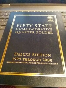 w/ 94 coins Fifty State Commemorative Quarter Folder Deluxe Edition US 1999-2008 - Picture 1 of 5
