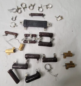 (16) CERAMIC AND METAL CASE FIXED AND VARIABLE POWER RESISTORS DALE, OHMITE - Picture 1 of 12