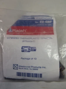 Pack of 11 Westwood No. E9-EBF Rajah Extended Thermoplastic Terminals (Straight) - Picture 1 of 4