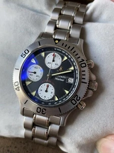 NOS ATLANTIC Chronograph Valjoux 7750 Auto Movement DIVERS WATCH Box/Papers - Picture 1 of 19