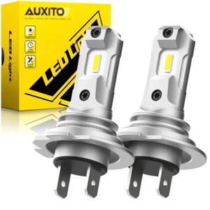 2x H7 LED Headlight Bulb Kit High Low Beam 200W 50000LM Super Bright 6500K White - Picture 1 of 9