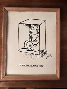 William Steig Ink Giclee People Are No Damn Good Art - Picture 1 of 7