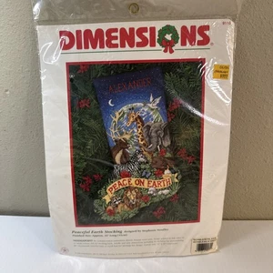 Dimensions Peaceful Earth Stocking Needlepoint Kit #9116 Sealed - Picture 1 of 7