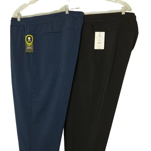 Athletic Works DriWorks Knit Jogger Mens Sz 3XL 48-50 Lot of 2 Pair Black Blue - Picture 1 of 16