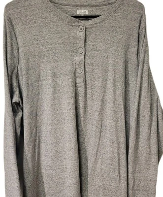 Duluth Trading Mens 2X Long Sleeve Sweatshirt Gray 100% Cotton Outdoor Hiking  - Image 1 of 4