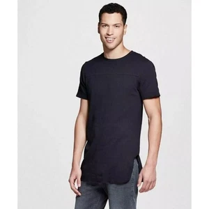 Mossimo Men's Thermal Cotton Crewneck Short Sleeve T-Shirt in Black Small $15 - Picture 1 of 4