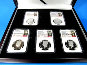 2021 To 2025 S Silver Proof Kennedy Half Dollars NGC Pf 70 Ucam Portrait Label - Picture 1 of 24