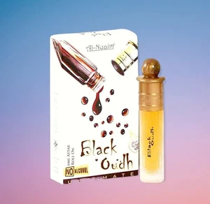 Al Nauim Black Oudh Attar Alcohol Free Men Women Perfume Fragrance Attar 6Ml - Imagen 1 de 2