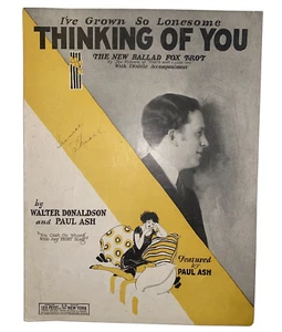 Vintage 1926 I've Grown So Lonesome Thinking Of You Fox Trot Sheet Music  - Picture 1 of 10
