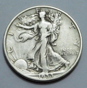 1933-S Scarce Walking Liberty Half Dollar Key Date Silver COIN, 50C! - Picture 1 of 4