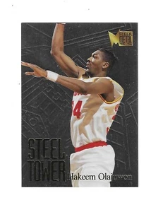 Hakeem Olajuwon 1995-96 Fleer Metal Steel Tower Card #6 - Picture 1 of 2
