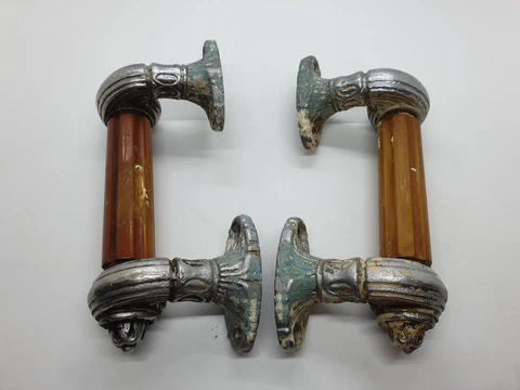 Rare Pair of VINTAGE DOOR HANDLES BAKELITE Soviet USSR Cover