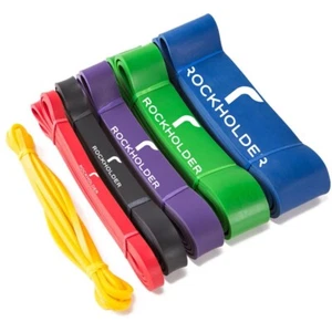 HEAVY DUTY PULL UP RESISTANCE BANDS LOOP POWER GYM FITNESS EXERCISE WORKOUT UK - Picture 1 of 22