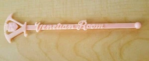 Vtg Venetian Room Orlando Florida Pink Swizzle Stir Stick Stirrer -free shipping - Picture 1 of 3