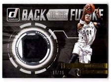 2015-16 DONRUSS BACK TO THE FUTURE MATERIALS PRIME #39 PAUL PIERCE/25