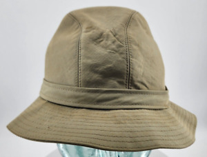 Burberry Women’s Classic Tan Fedora Bucket Hat Size 7.25 Nova Check SEE PICS