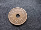 Old world foreign coin DENMARK 5 ore 1928 KM828 (107)