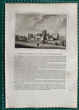 1773 (1787) Antique Print; Middleham Castle, Yorkshire after Grose