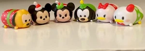 Disney Tsum Tsum HOLIDAY MICKEY & MINNIE & FRIENDS Figures Set Of 6 - Picture 1 of 6