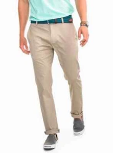 NWT Southern Tide Men Channel Markers Stone Khaki Classic Fit Pants 30 x UNF hem - Picture 1 of 8
