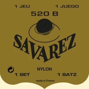 JEU DE CORDES GUITARE CLASSIQUE SAVAREZ 520B TRADITIONNELLE BLANC tirant faible - Picture 1 of 2