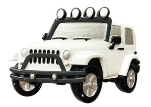 White 4x4 Off Road Wrangler Christmas Ornament - Picture 1 of 2