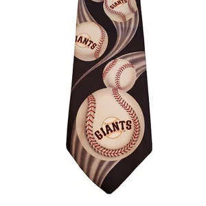 San Franciso Giants Curveball Necktie Tie Ralph Marlin 2003 Polyester 57" VGUC - Picture 1 of 5
