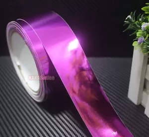 "Calcomanía de recorte de coche de 1,2"" x 120"" / espejo rosa suave cromado decoración de vinilo - Imagen 1 de 4