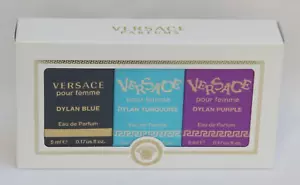 Versace ❤️ Women's Collection Miniature - Dylan ❤️ 3 x 5ml BOXED Gift Set NEW - Picture 1 of 6