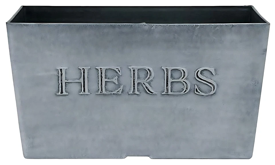 Simple Stone Finish Window Box Planter Indoor Outdoor Garden Flower Plant Pots - Image 1 of 4