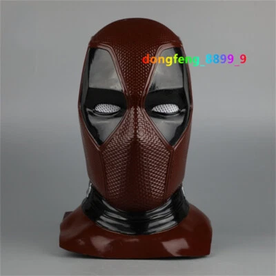 New Deadpool Mask Full Face Hood Latex PVC Halloween Cosplay Props Headgear Gift - Image 1 of 4