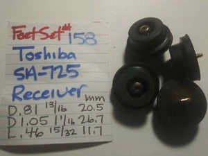 📈FEET SET #158 TOSHIBA SA-725 STEREO RECEIVER - Picture 1 of 2