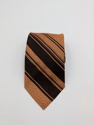 Corbata vintage años 60 70 para hombre naranja marrón Patterson Fletcher Foto 1 de 4