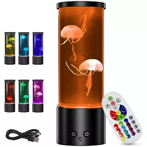 Quallen Lamp Lavalamp 17 Farben Jellyfish Lamp Fantasy LED Quallen Aquarium Lamp - Bild 1 von 12