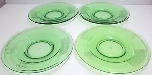 Vintage Heisey Glass Underliner Plate Pleat & Panel Moongleam Green 6 7/8" D - Picture 1 of 3