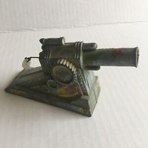 Antique Toy Army Mortar Cannon Cast Metal Shoots Toy Ammo